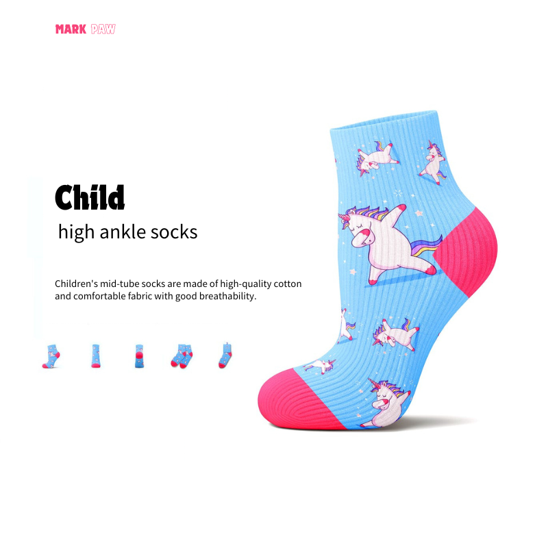 Unicorn midtube socks for kids